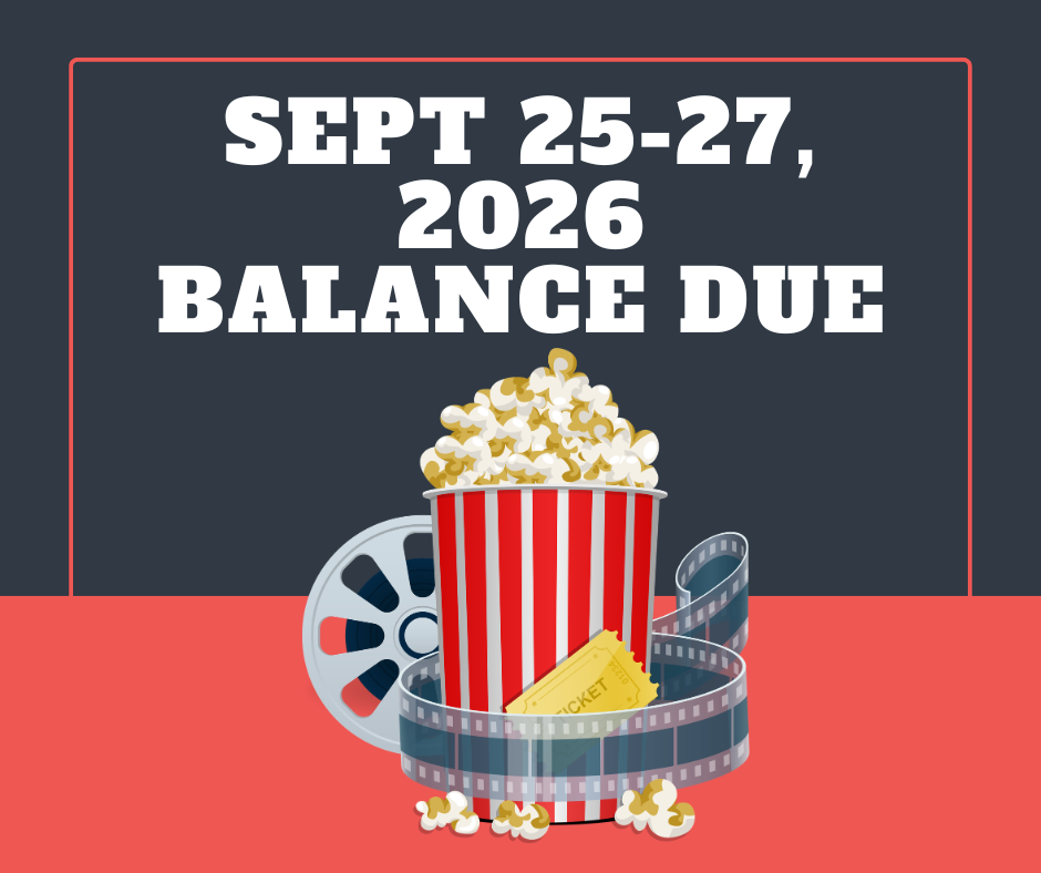 Sept 25-27,2026 BALANCE DUE (Confirmed attendees only)